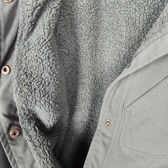 Marmot Green Fleece Lined Pioneer Button Up Jacket Sz S - Picture 8 of 11